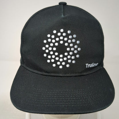Trulieve 710 Black 5 Panel One Size Snapback Cotton Hat Embroidered Mandala Logo