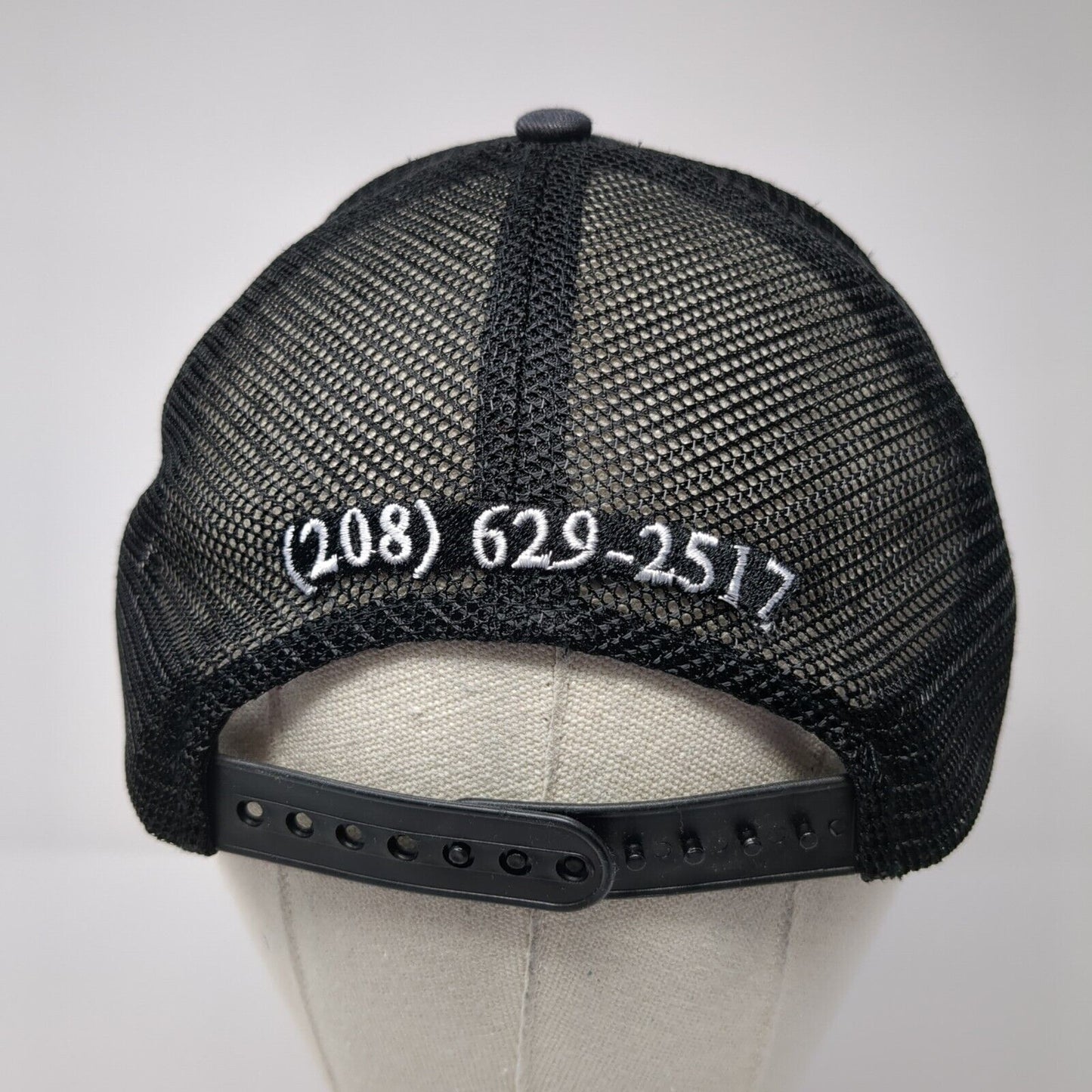 Double Trouble Bail Bonds Snapback Trucker Hat Black One Size Mesh Back