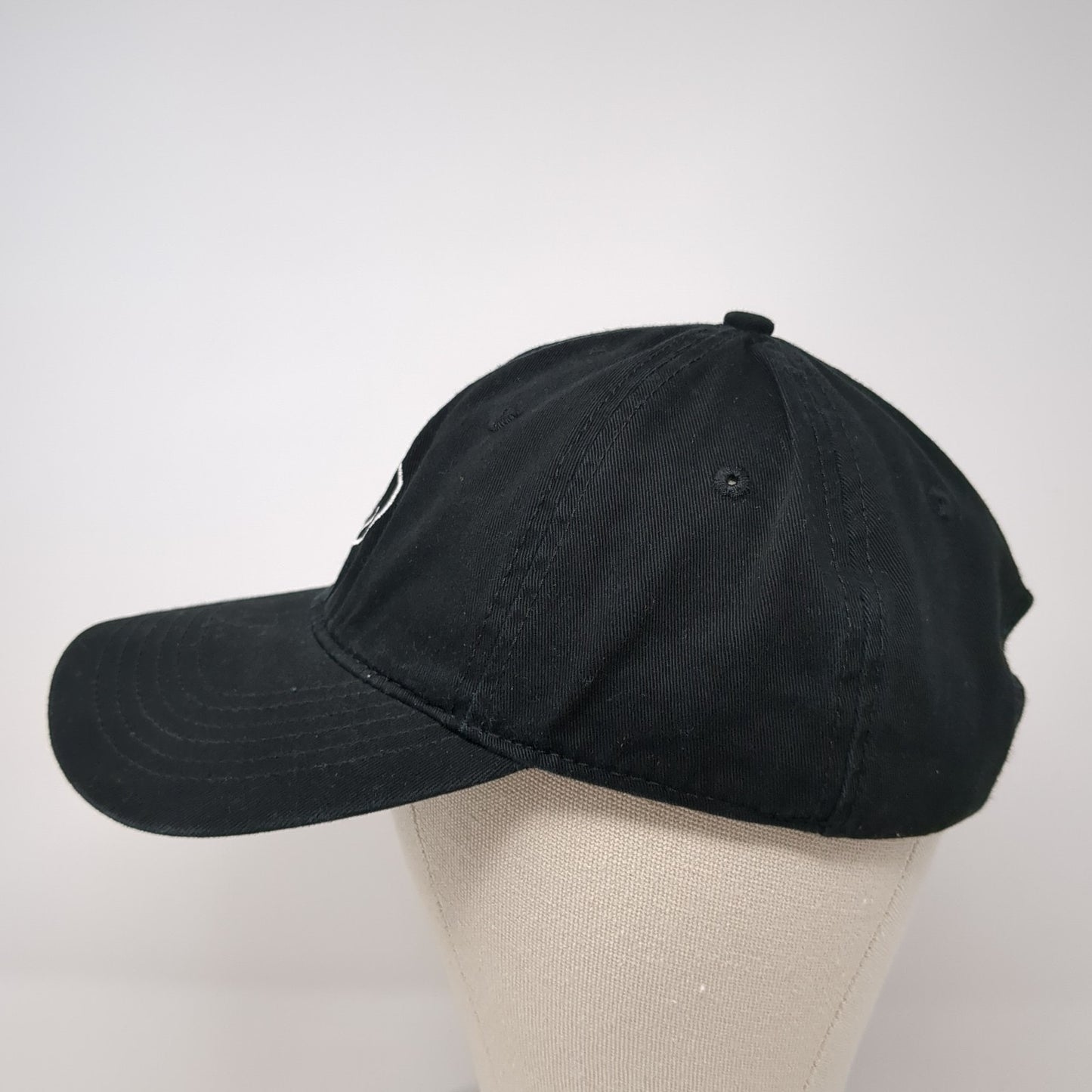 Smiley Face Slideback Hat Black One Size Embroidered Adjustable Outdoor