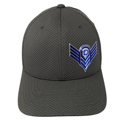 Flexfit Fitted Baseball Cap Brown Medium Lightweight Vented Holes Yupoong