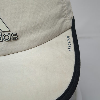 Adidas Baseball Cap Beige One Size AEROREADY Logo Breathable Slideback Hat Mesh