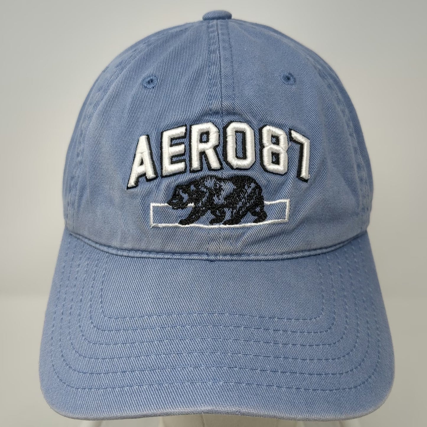 Aeropostale Baseball Cap Blue One Size Bear Graphic Slideback Embroidered Hat