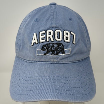 Aeropostale Baseball Cap Blue One Size Bear Graphic Slideback Embroidered Hat