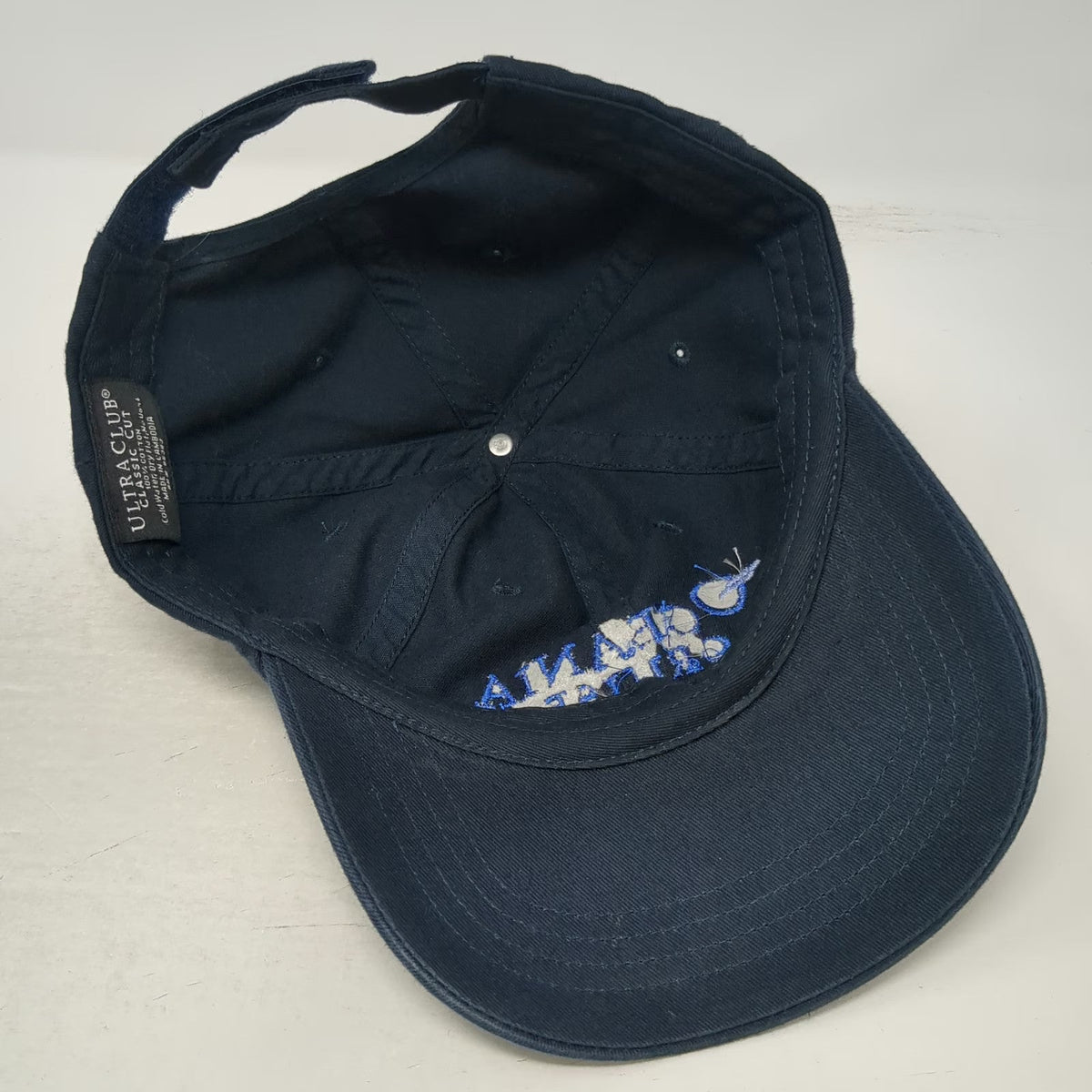 UltraClub Baseball Cap Blue One Size Oceania Cruises Logo Cotton Strapback Hat