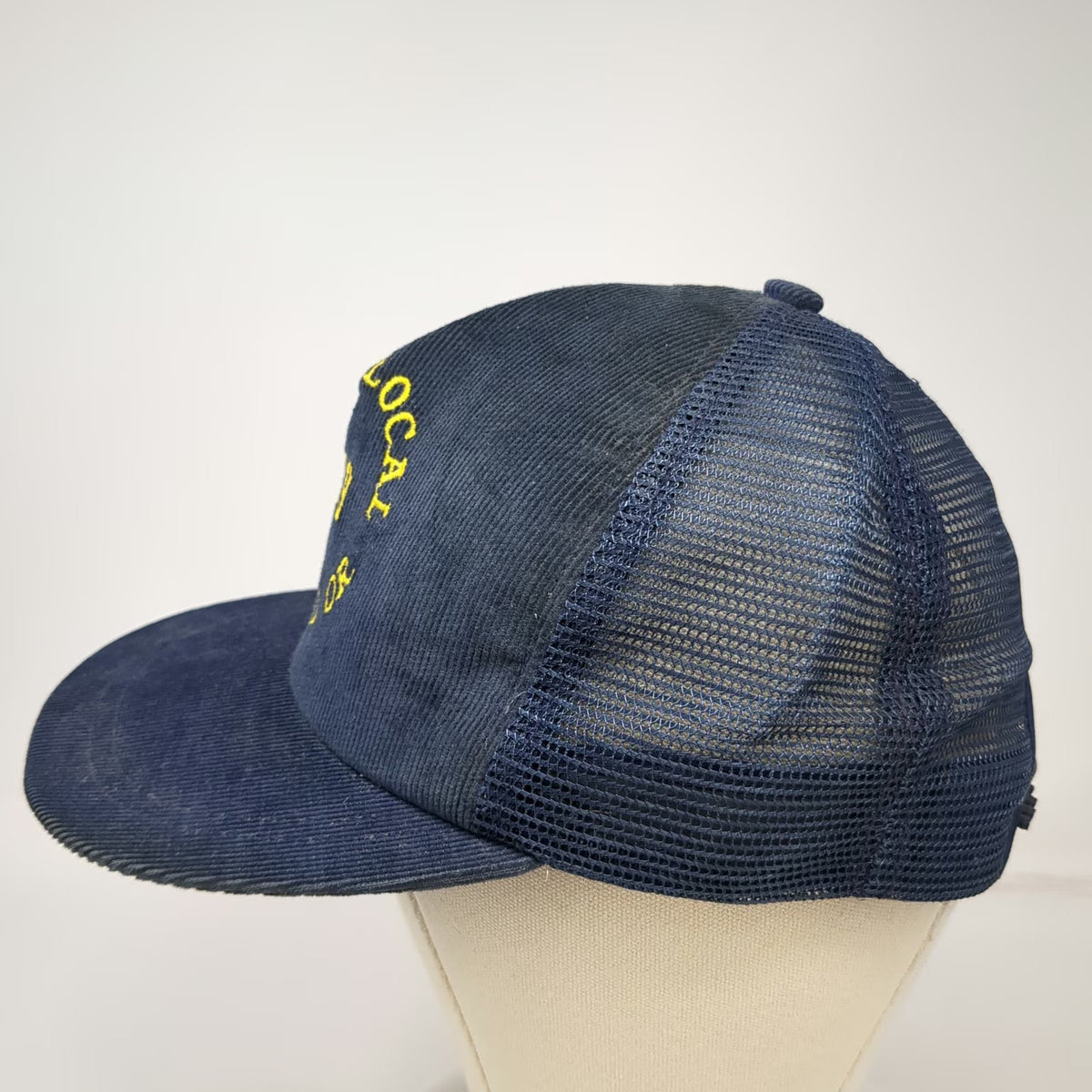 Red River Co. Trucker Hat Blue One Size IBEW Local 659 Union Corduroy USA Made