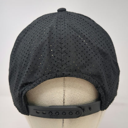 OTTO Trucker Hat Black One Size Stitchx Embroidery Screenprinting Mesh Flat Brim