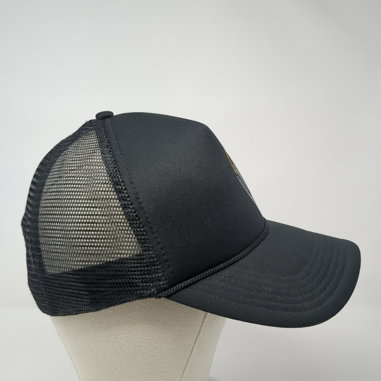 Mom Snapback Trucker Hat Black One Size Adjustable Mesh Back 6 Panel Polyester