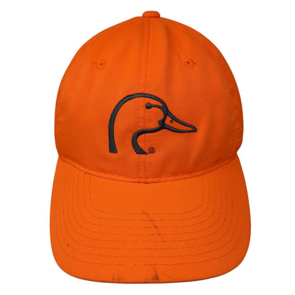 Ducks Unlimited Strapback Hat Orange One Size Adjustable Embroidered Outdoor Cap
