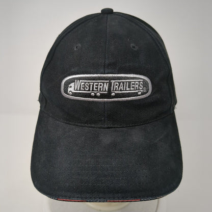 Western Trailers Slideback Hat Black One Size Adjustable Embroidered