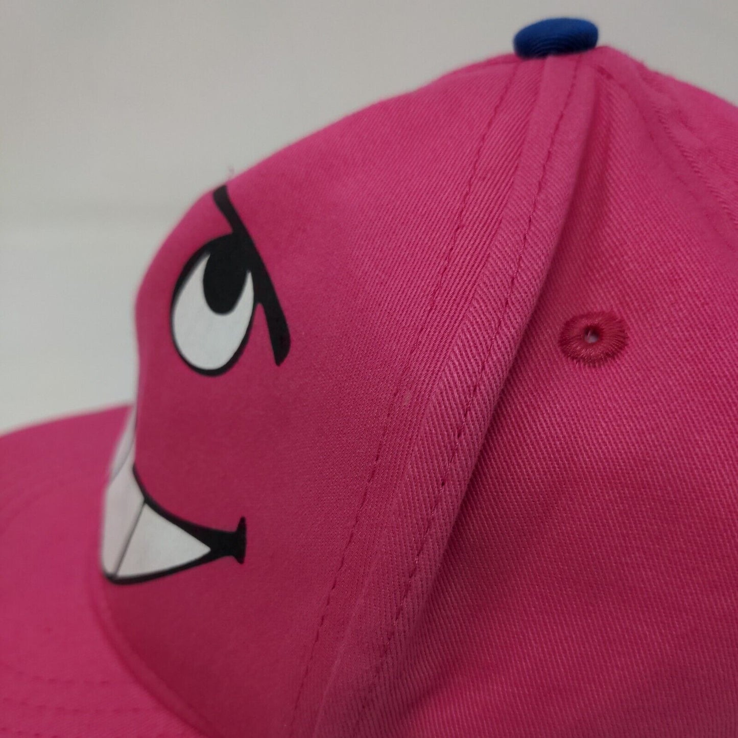 Smiley Funny Face Kids Fitted Hat Pink 3-6 Years Old Vented Holes Emoji H&M