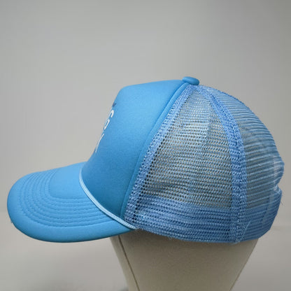 The Finnish Long Drink Trucker Hat Blue One Size Snapback Mesh Back Rope Brim
