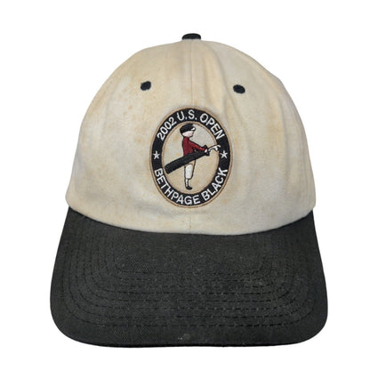 2002 US Open Bethpage Black Slideback Hat Cream One Size USGA Member