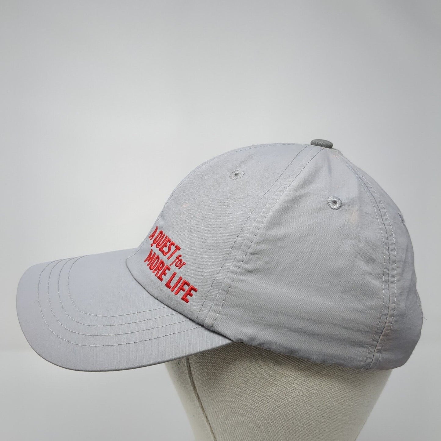 A Quest For More Life Strapback Hat Gray One Size Adjustable 6 Panel