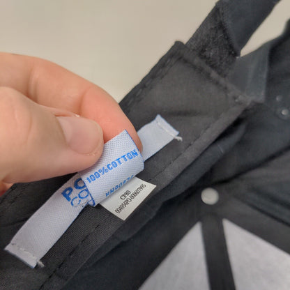 Port & Company Strapback Hat Black One Size Adjustable Vented Holes Blank