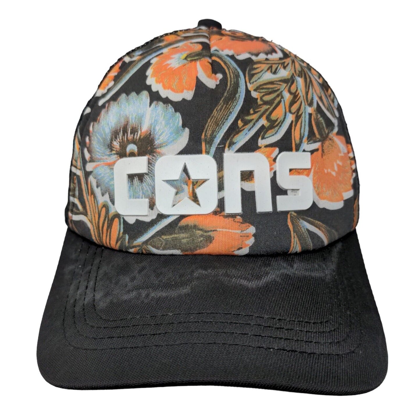 Cons Snapback Trucker Hat Multicolor One Size Floral Mesh Back Converse