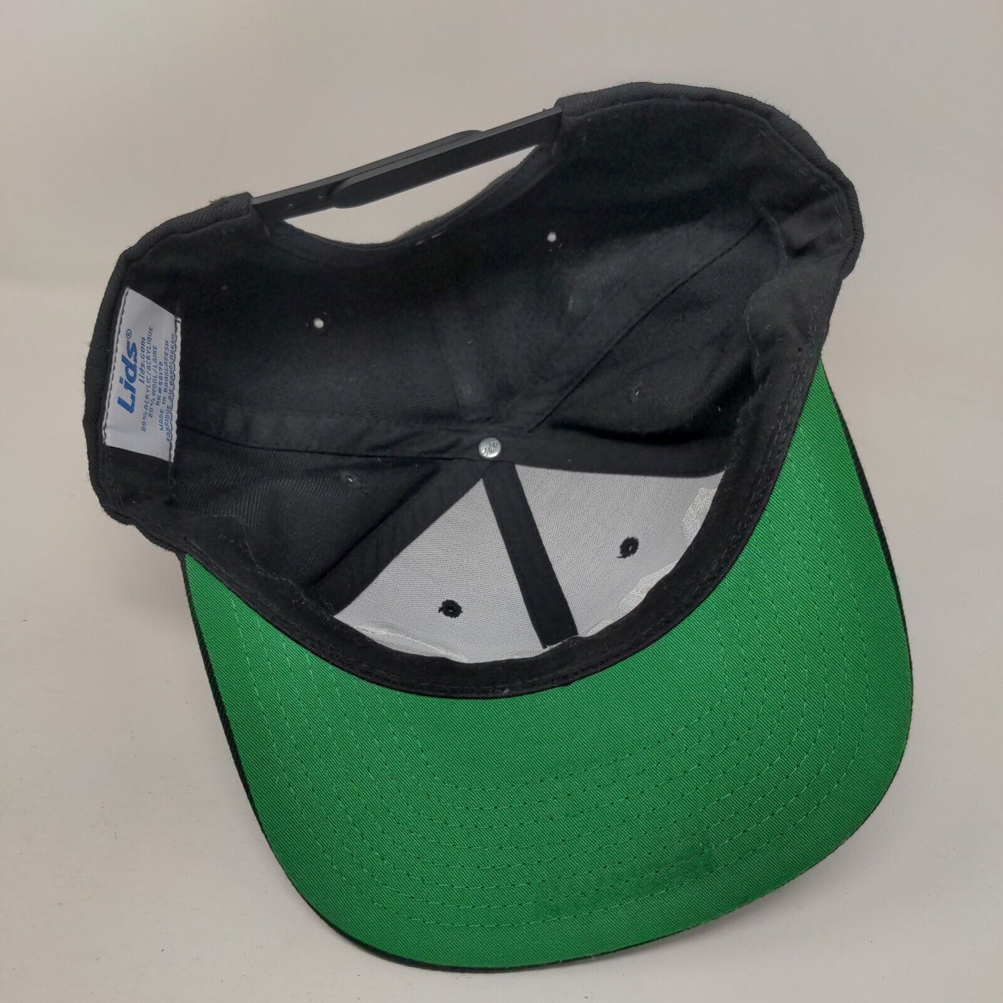 MBS Snapback Hat Black One Size Embroidered Adjustable 6 Panel Lids