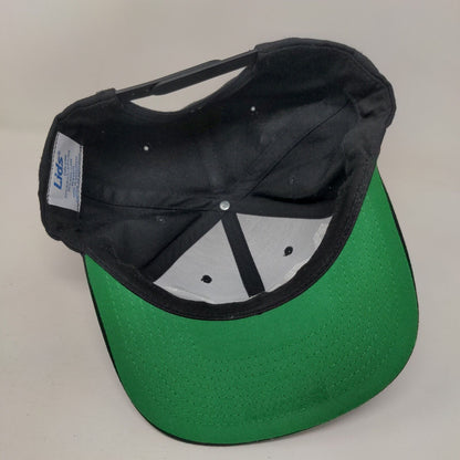 MBS Snapback Hat Black One Size Embroidered Adjustable 6 Panel Lids