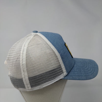 YETI Built For The Wild Snapback Trucker Hat Blue OSFA Adjustable Mesh Back