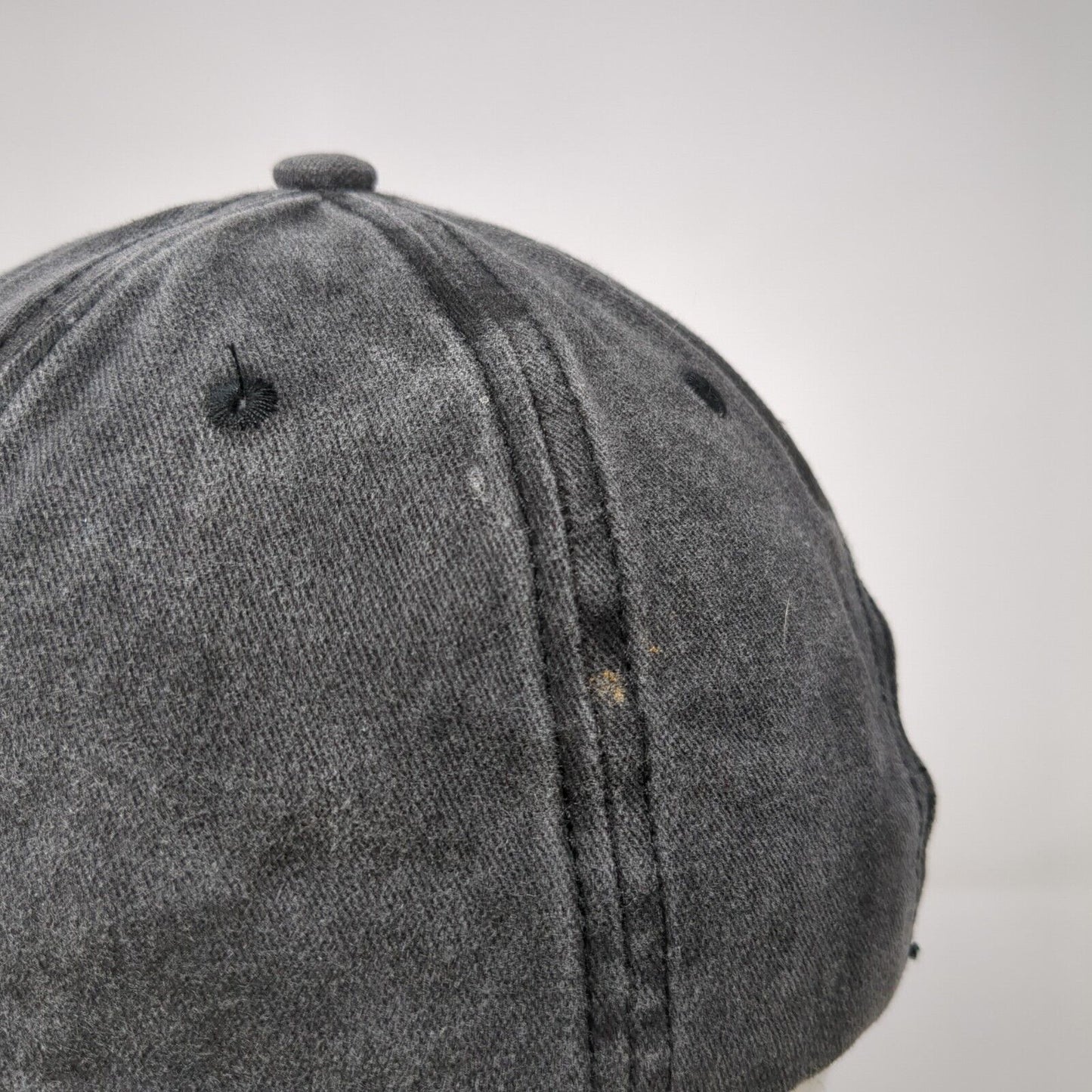 Love Slideback Hat Gray One Size Adjustable 6 Panel Vented Holes Cotton