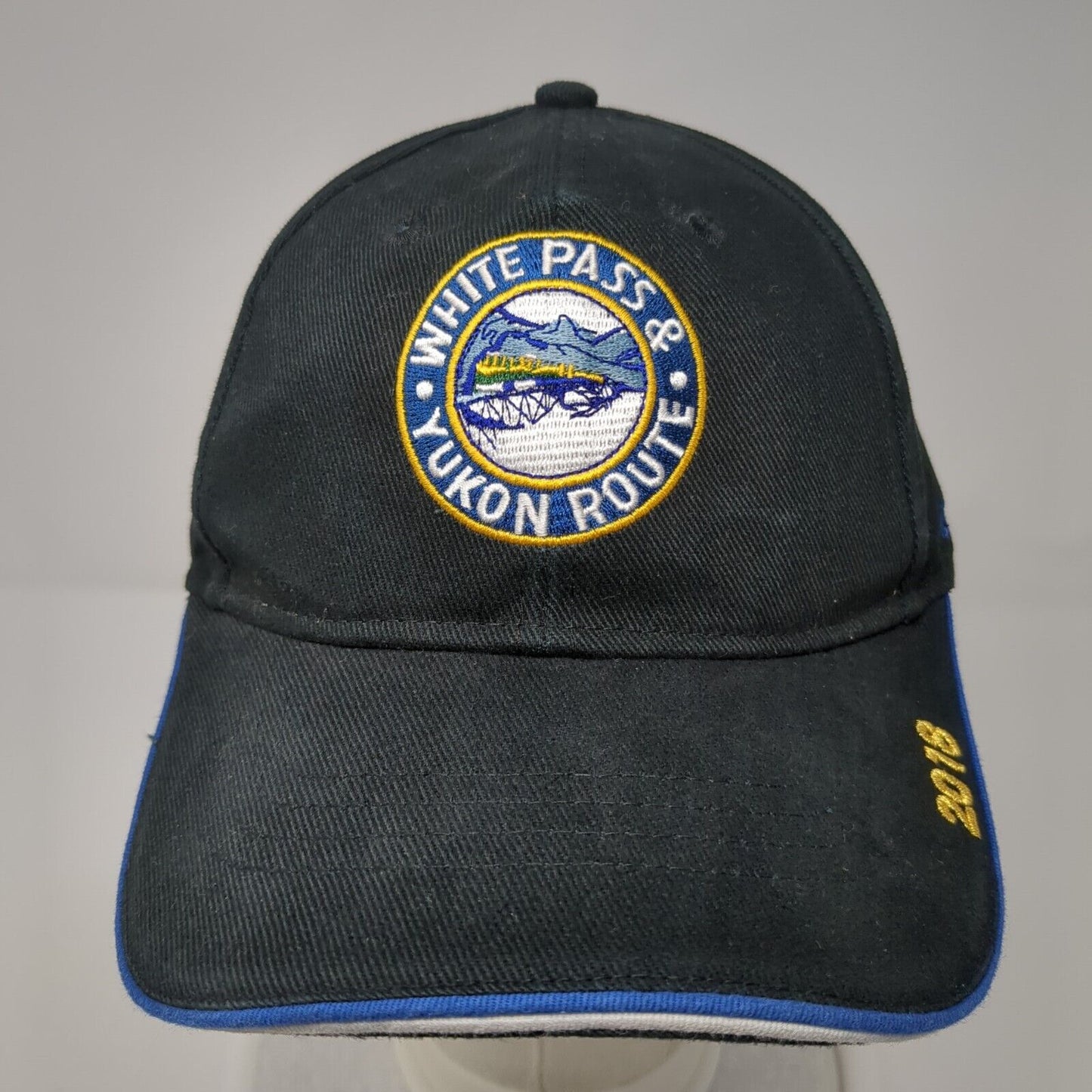 White Pass & Yukon Route 2018 Skagway Alaska Strapback Hat Black OS Adjustable