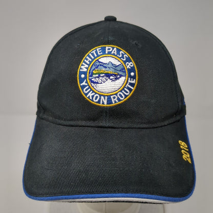 White Pass & Yukon Route 2018 Skagway Alaska Strapback Hat Black OS Adjustable