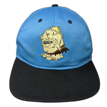 Cameron Sports Snapback Blue Black One Size Green Underbrim Caveman Graphic Hat