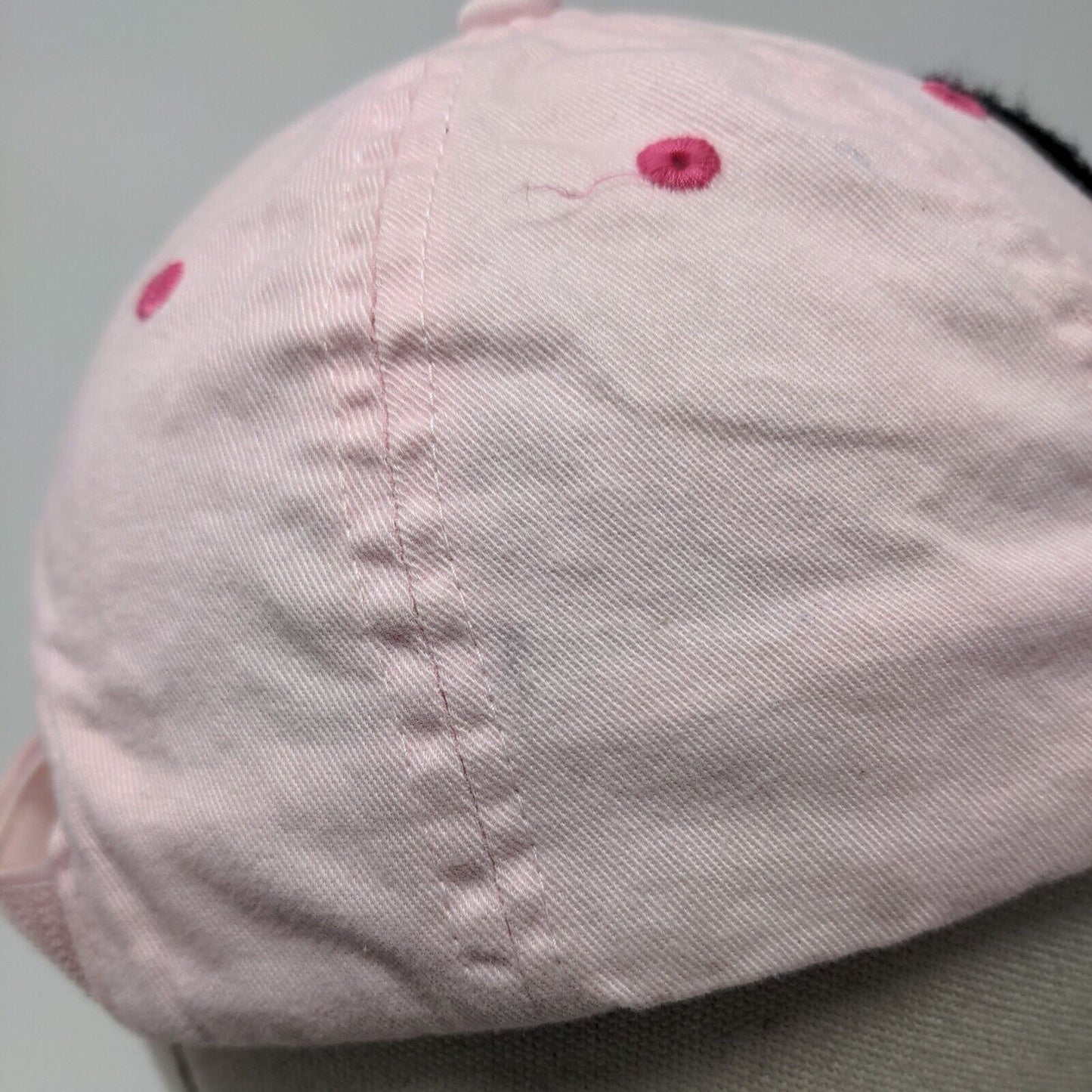 Fleur-de-lis Bejeweled Strapback Hat Pink 54cm Adjustable 6 Panel Cotton