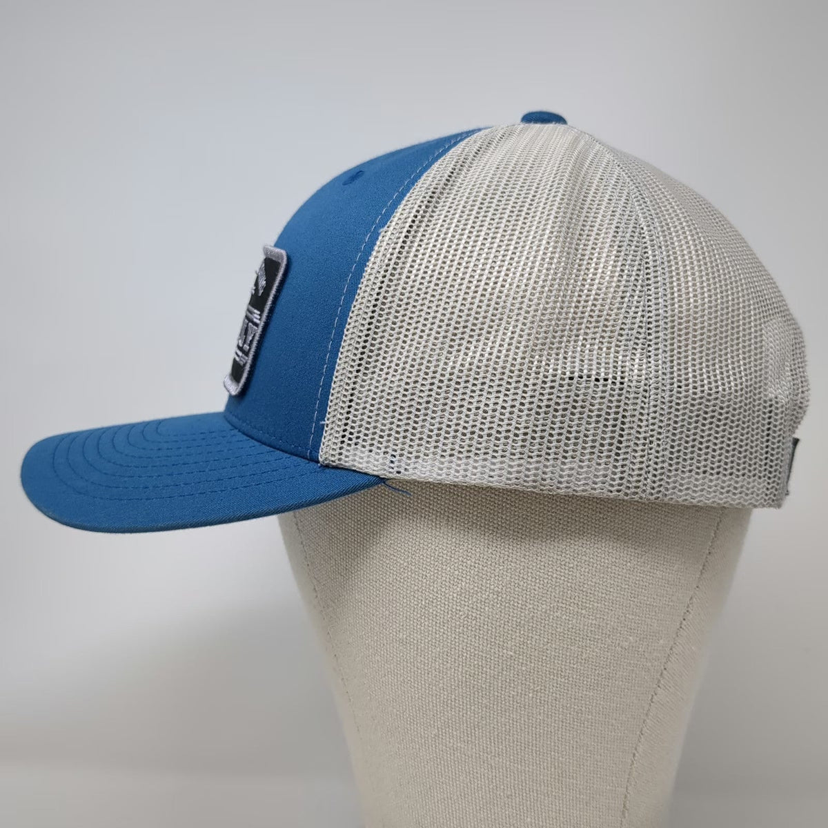 Yupoong Trucker Hat Blue One Size Snapback Mesh Back Bolo Fly Fishing Idaho