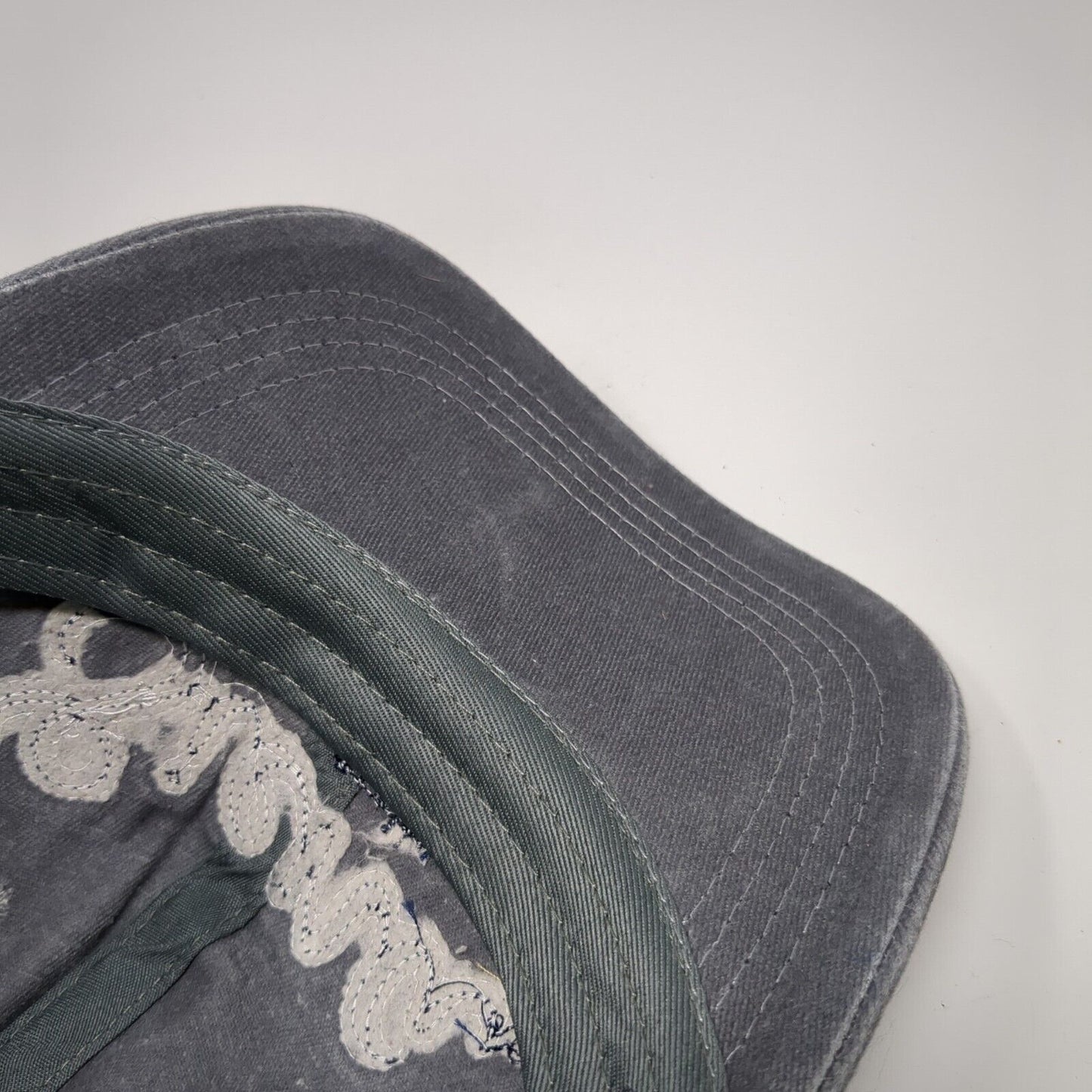Siena Italia Slideback Hat Gray OS Adjustable Embroidered Patriotic Capello