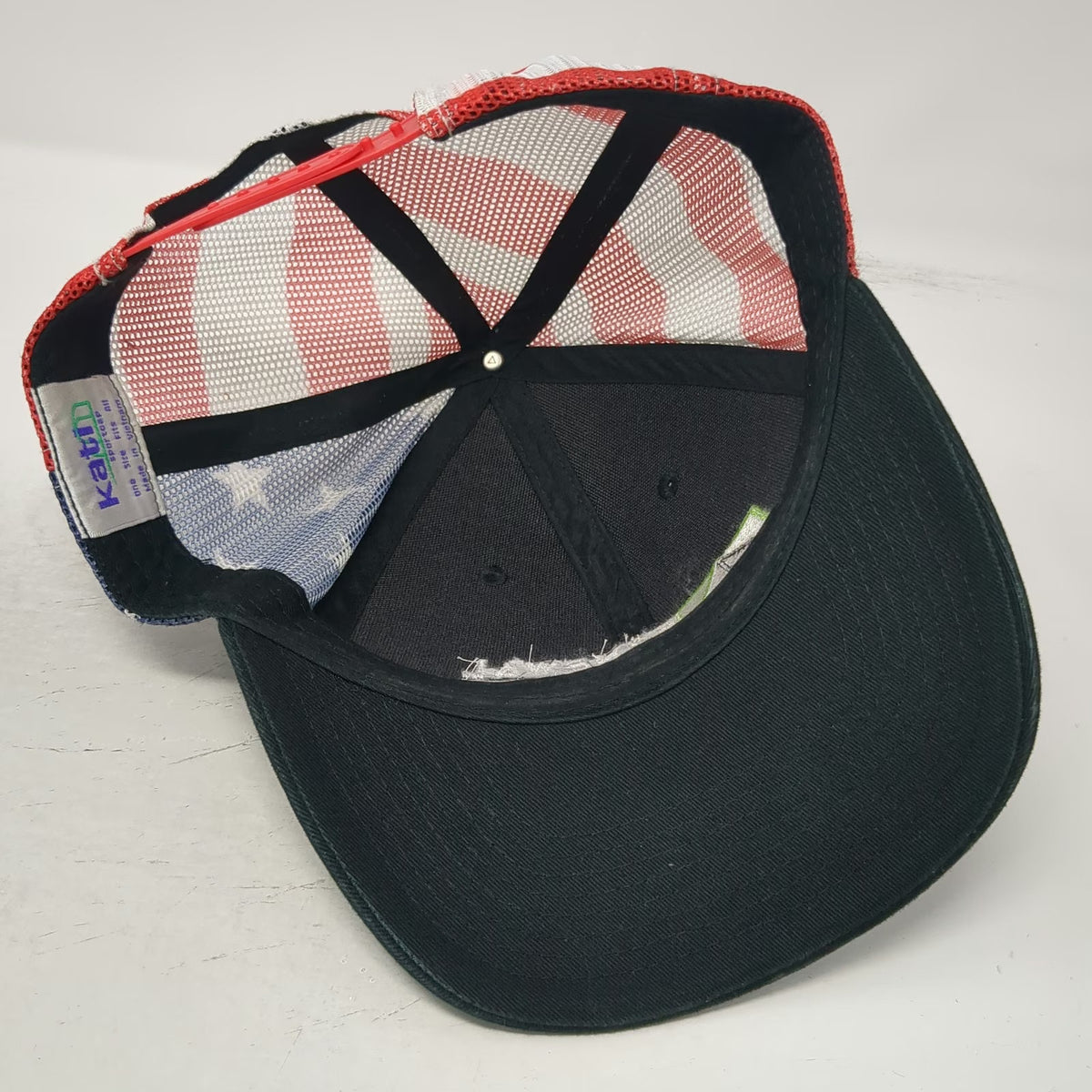 Kati Trucker Hat Black One Size US Flag Renewal by Andersen Snapback Mesh Back