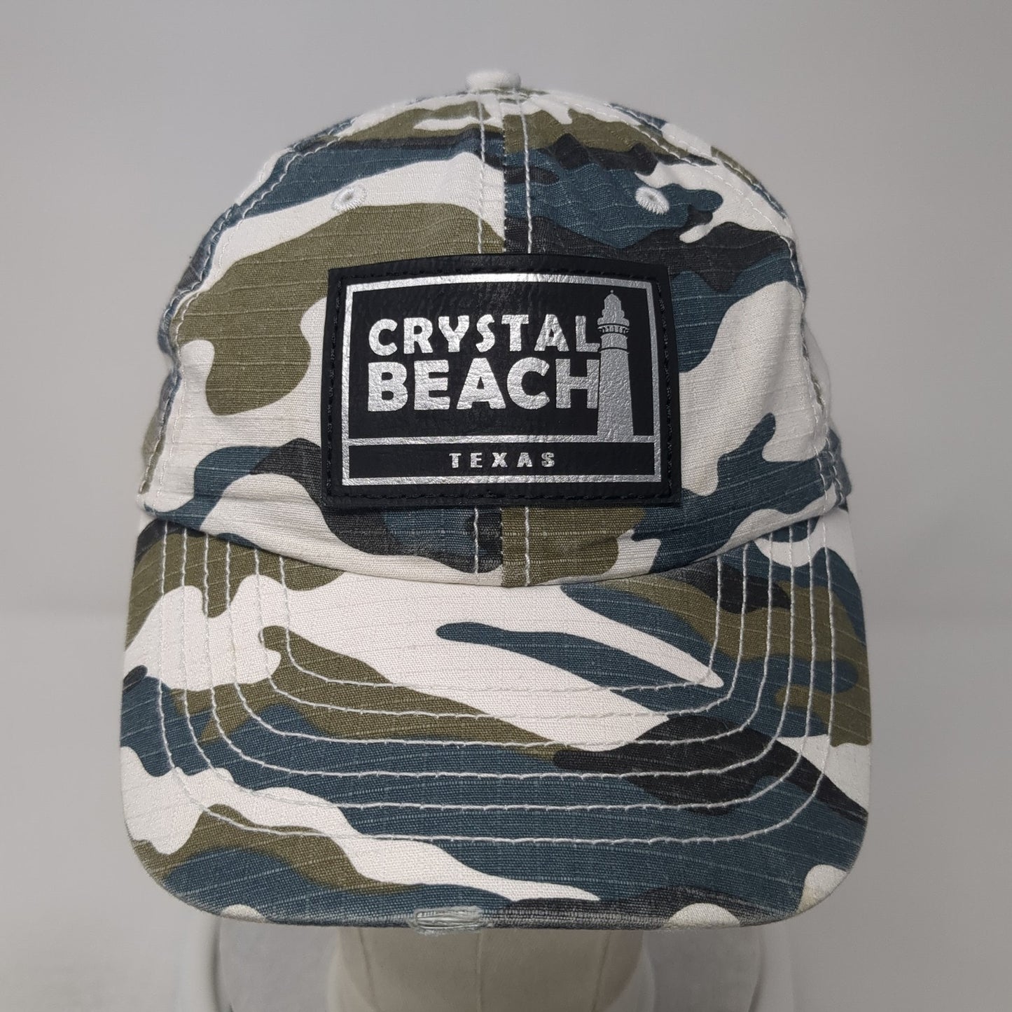 Crystal Beach Texas Strapback Baseball Cap Multicolor One Size Adjustable Camo