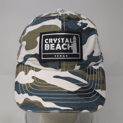 Crystal Beach Texas Strapback Baseball Cap Multicolor One Size Adjustable Camo
