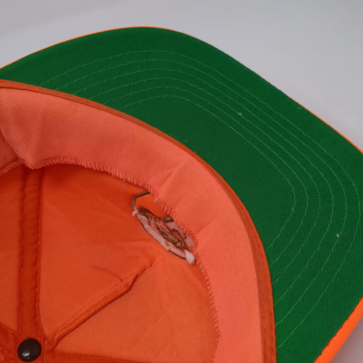 Buck Bay Orange Trucker Hat Dog Pointer Embroidered Hat Ear Flaps Vintage Foam