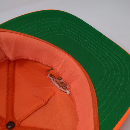 Buck Bay Orange Trucker Hat Dog Pointer Embroidered Hat Ear Flaps Vintage Foam