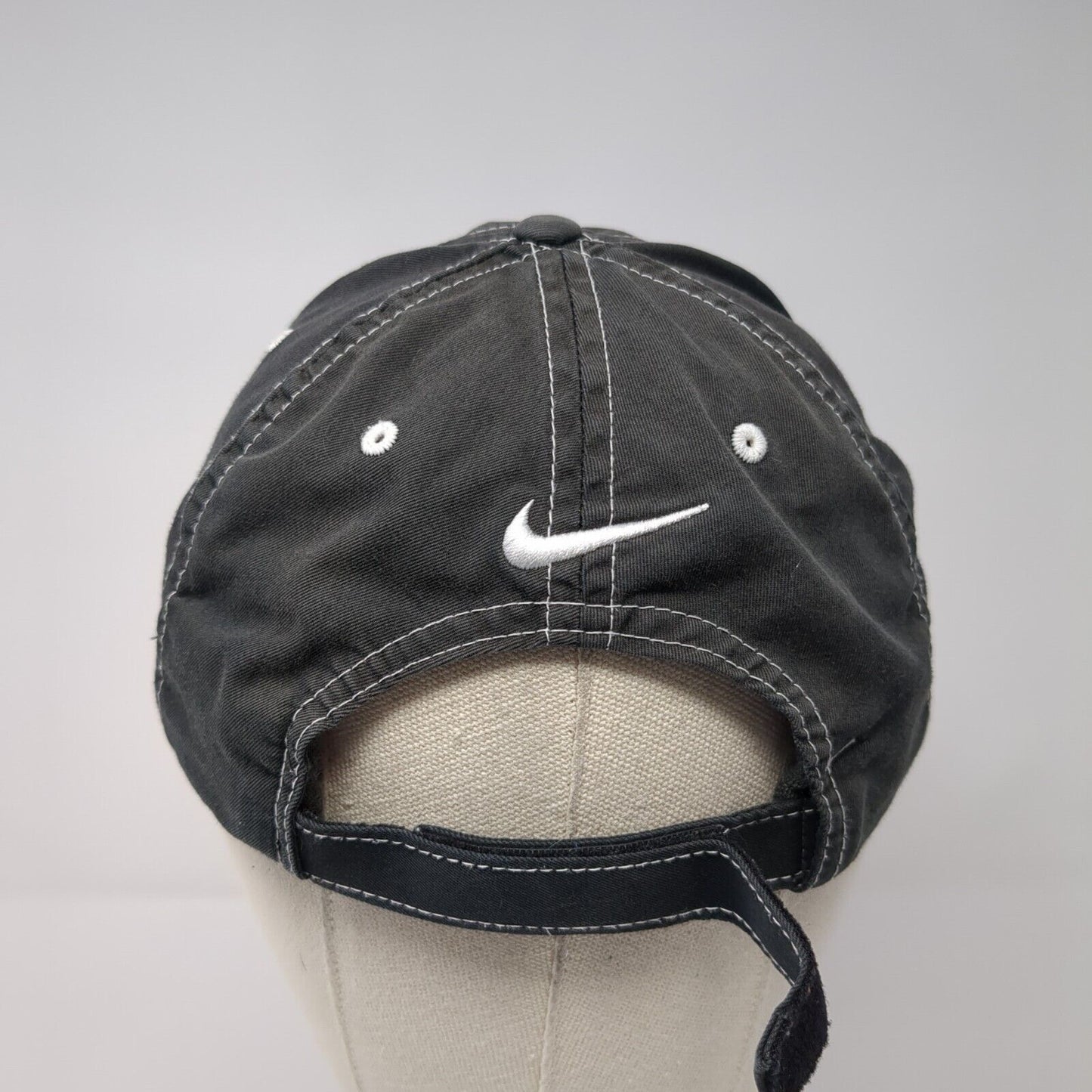Nike Golf Swoosh Strapback Hat Gray One Size Adjustable Embroidered