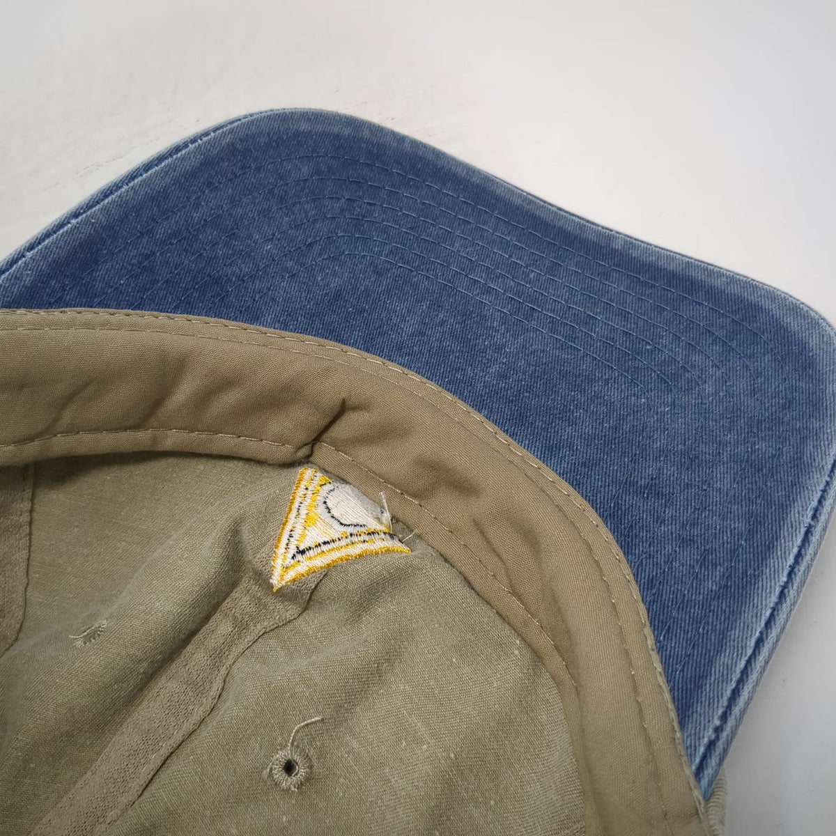 Basic Hat Baseball Cap Beige Blue One Size Advanced Communications Embroidered