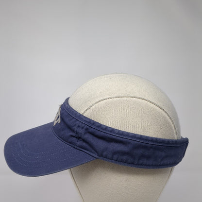 Gap Strapback Sun Visor Hat Blue M/L Adjustable Lightweight Embroidered Cotton