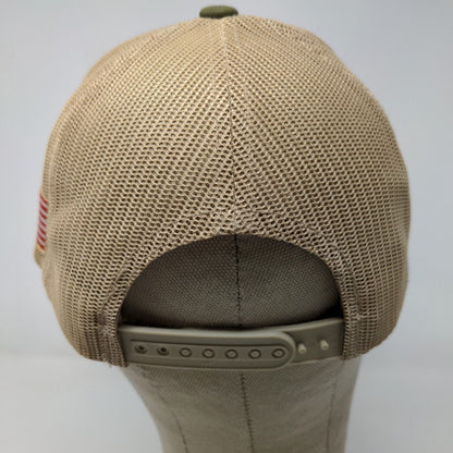 Yupoong Men's Snapback Mesh Back Hat Green Embroidered Logo EZ Stak