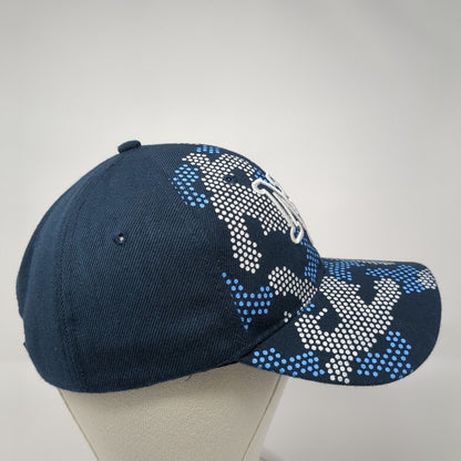 NY Strapback Hat Blue One Size Adjustable Embroidered 6 Panel Outdoor