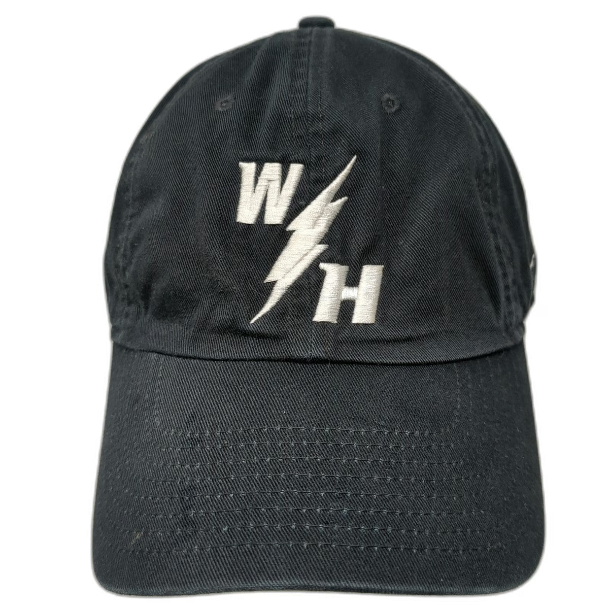 Nike Baseball Cap Black One Size W/H Lightning Bolt Logo Heritage Slideback Hat