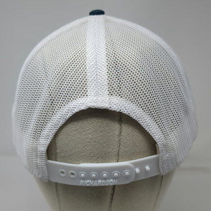 Richardson Trucker Hat Blue White One Size Advantage Archery Logo Mesh Snapback