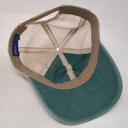Gear For Sports Trucker Hat Green Beige One Size Santa Cruz CA Bear Patch hat