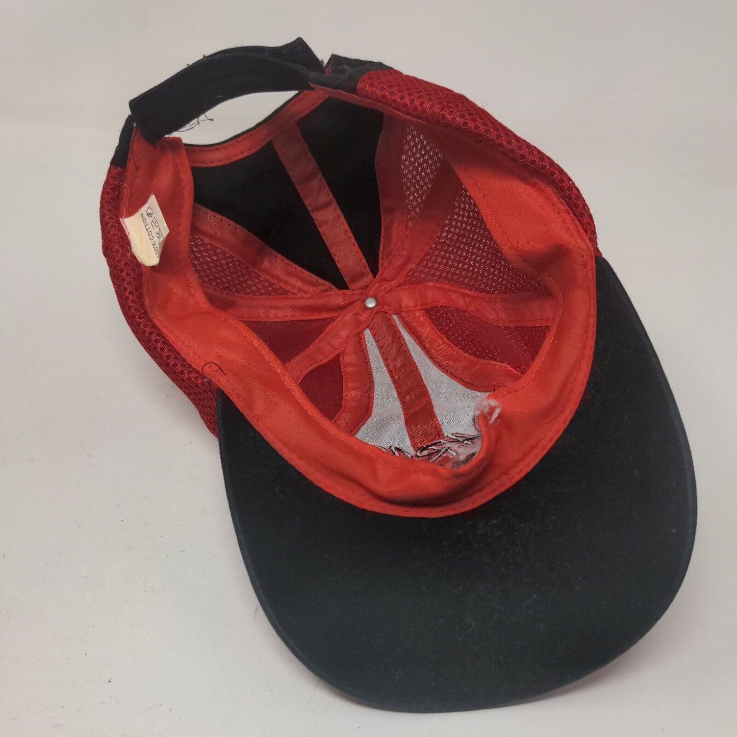 Paris Strapback Hat Red One Size Embroidered Adjustable Colorblock