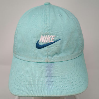 Nike Baseball Cap Blue One Size Adjustable Strap Embroidered Logo Heritage86