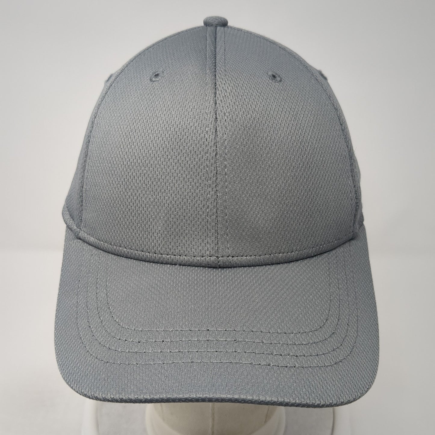 Athletic Works Fitted Hat Gray XL Solid Stretch Vent Holes Outdoor Blank