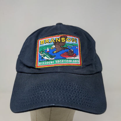 Captain Travel Men's Slideback Hat Blue OSFA Branson Vacationland Missouri