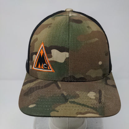 Sky Ranch Snapback Mesh Back Trucker Hat Camo OSFA Embroidered Logo