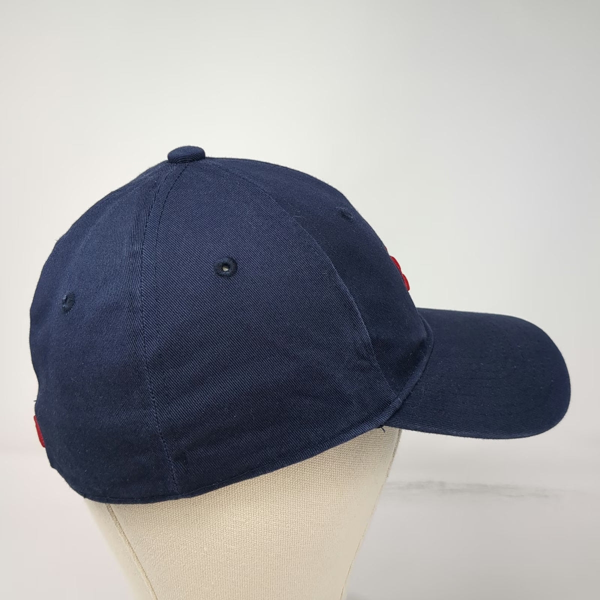 Adidas Baseball Cap Blue M Climalite Stretch Fit Embroidered Logo 6 Panel Hat