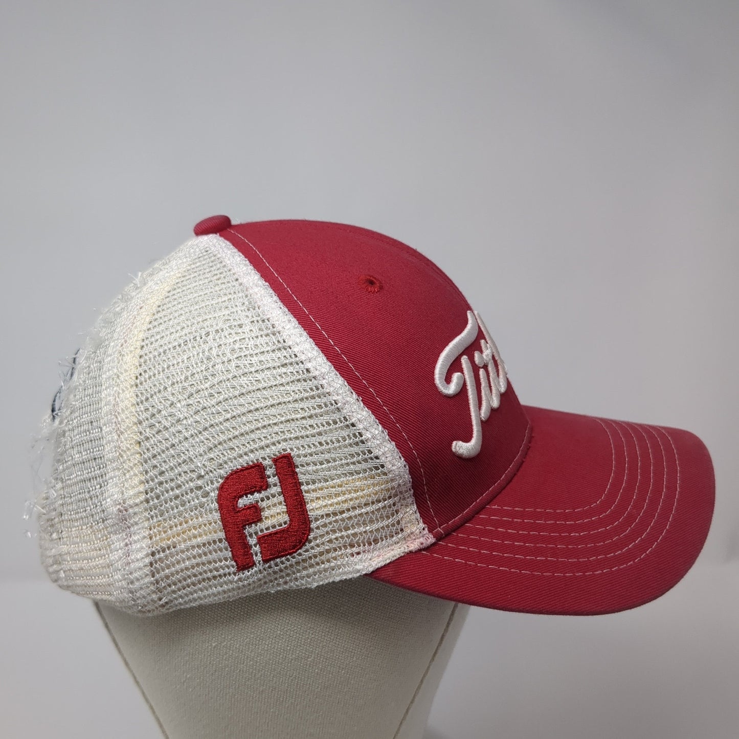 Titleist FJ Slideback Trucker Hat Red One Size Mesh Back Adjustable