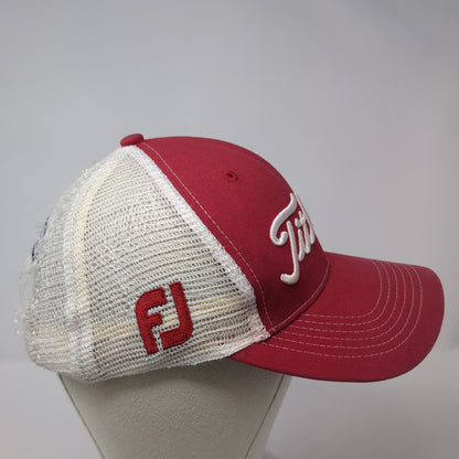 Titleist FJ Slideback Trucker Hat Red One Size Mesh Back Adjustable
